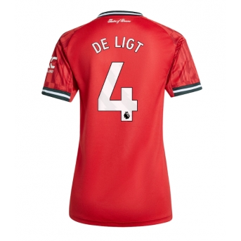 Billige Fotballdrakt Manchester United Matthijs de Ligt #4 Replika Hjemmedrakt Dame 2025-26 Kortermet